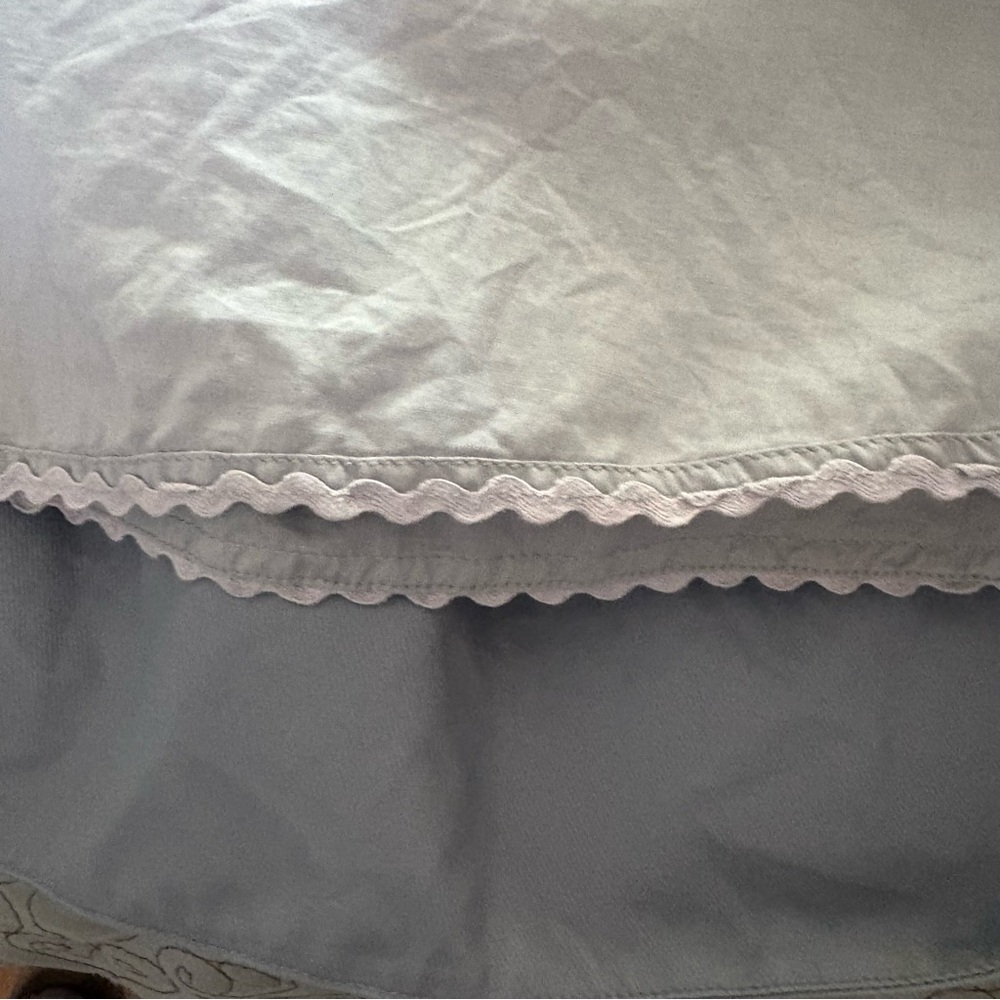 Anthropologie Elevenses Flamenco Pleat Colorblock Skirt Periwinkle Size 2 - Picture 2 of 4